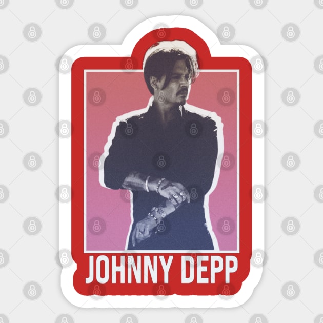 Johnny Depp Retro Sticker by VarioModifikasi Gank